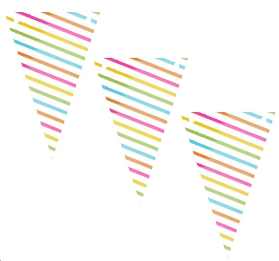 CAVLA Hello Sommer Banner & Strand Wimpelkette – Bunt, 3 Meter Lang, Vorgestanzt, Für Party-Deko