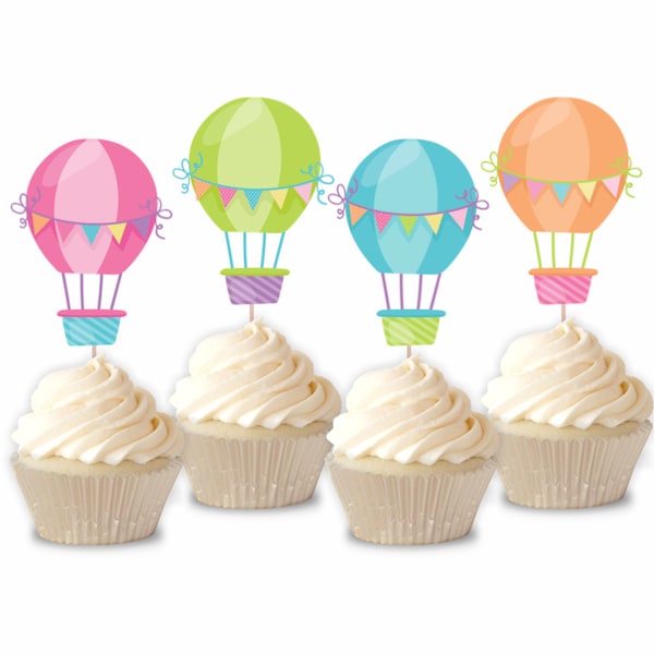 Hot Air Balloon Cupcake Toppers - Etsy