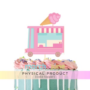 Ice Cream Cake Topper, Birthday, Baby Shower, Bridal Shower, Bachelorette Party Theme Idea, Scoop, Sweets, Dessert, Cute, Pink, Pastel