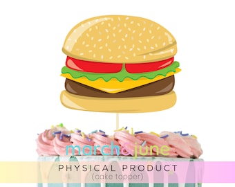 Cake Topper, Backyard BBQ Birthday Party Theme, Grill, Hotdog, Burger