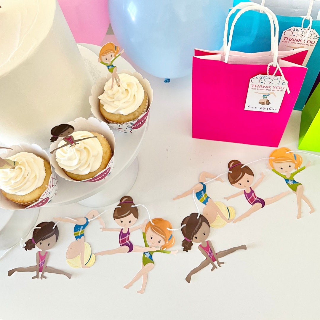 Gymnasts Garland Banner, Gymnastics, Athletes Birthday Party Theme for
