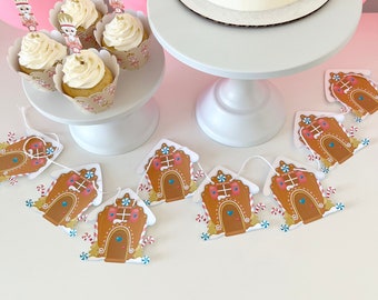 Christmas Gingerbread Man 1st Birthday Photo Banner – Milestone Bunting For Baby - View #3