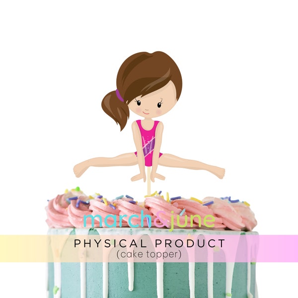 Gymnast Cake Topper, Gymnastics, Acrobat, Sports Birthday Party Theme for Girls