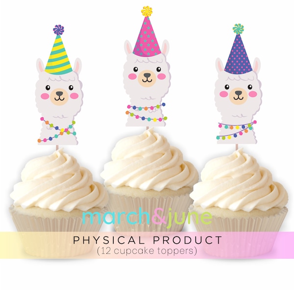 Llama Cupcake Toppers - Etsy