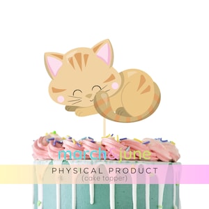 Cat Kitten Cake Topper, Meow Birthday Party, Fur, Pet, Paw Party Supplies, Party Decor