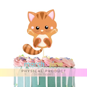 Cat Kitten Cake Topper, Meow Birthday Party, Fur, Pet, Paw Party Supplies, Party Decor