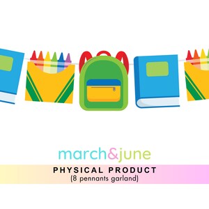Garland, Back to School, Backpack, School Bag, Student, Teacher, Classroom