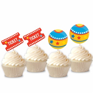 Circus Cupcake Topper, Set of 12 image 2