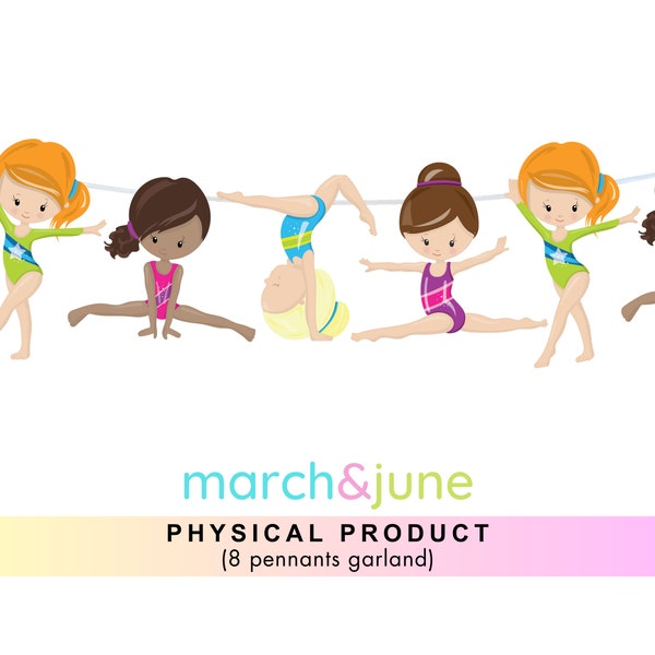 Gymnasts Garland Banner, Gymnastics, Athletes< birthday party Theme for Girls