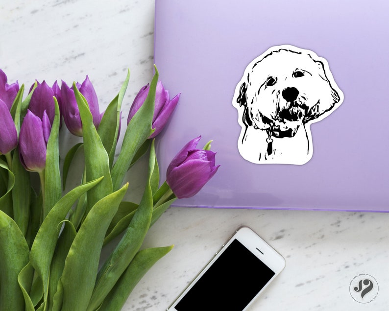 Planner and Card Sticker BICHON DOG Die-cut Sticker Laptop and Water Bottle Sticker Pet Sticker