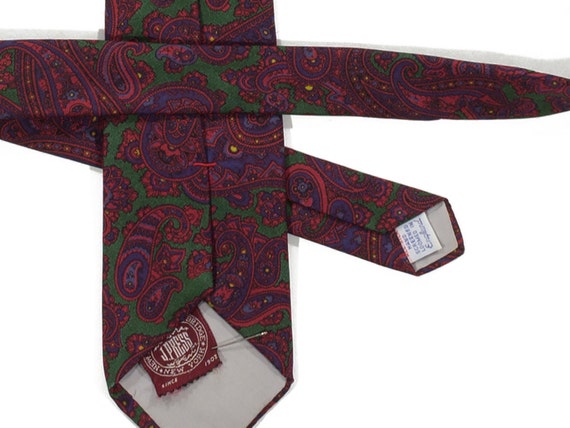 57.5 Inches Green Red Yellow Purple Trad Preppy Ivy League Formal Heritage Neck Tie Cravat Vintage J Press Paisley Necktie