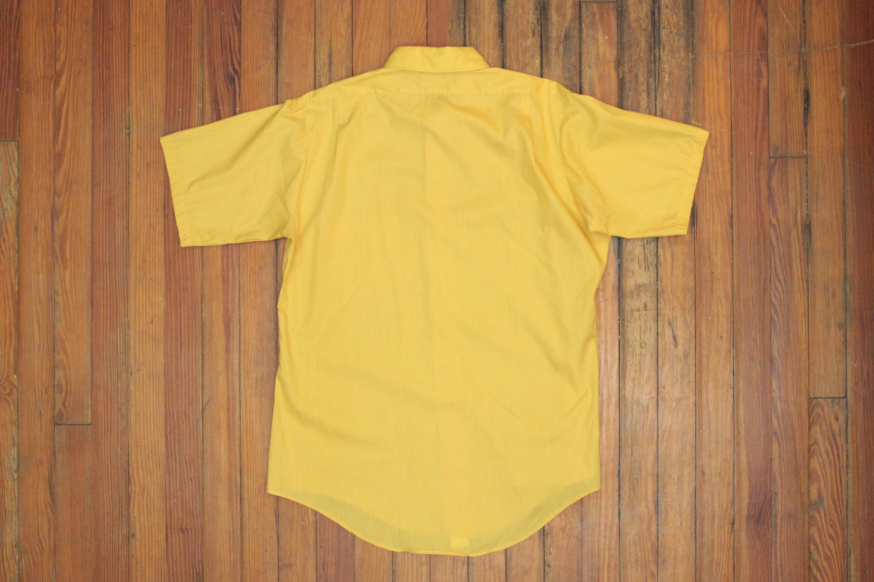 mustard yellow dress shirt short sleeve