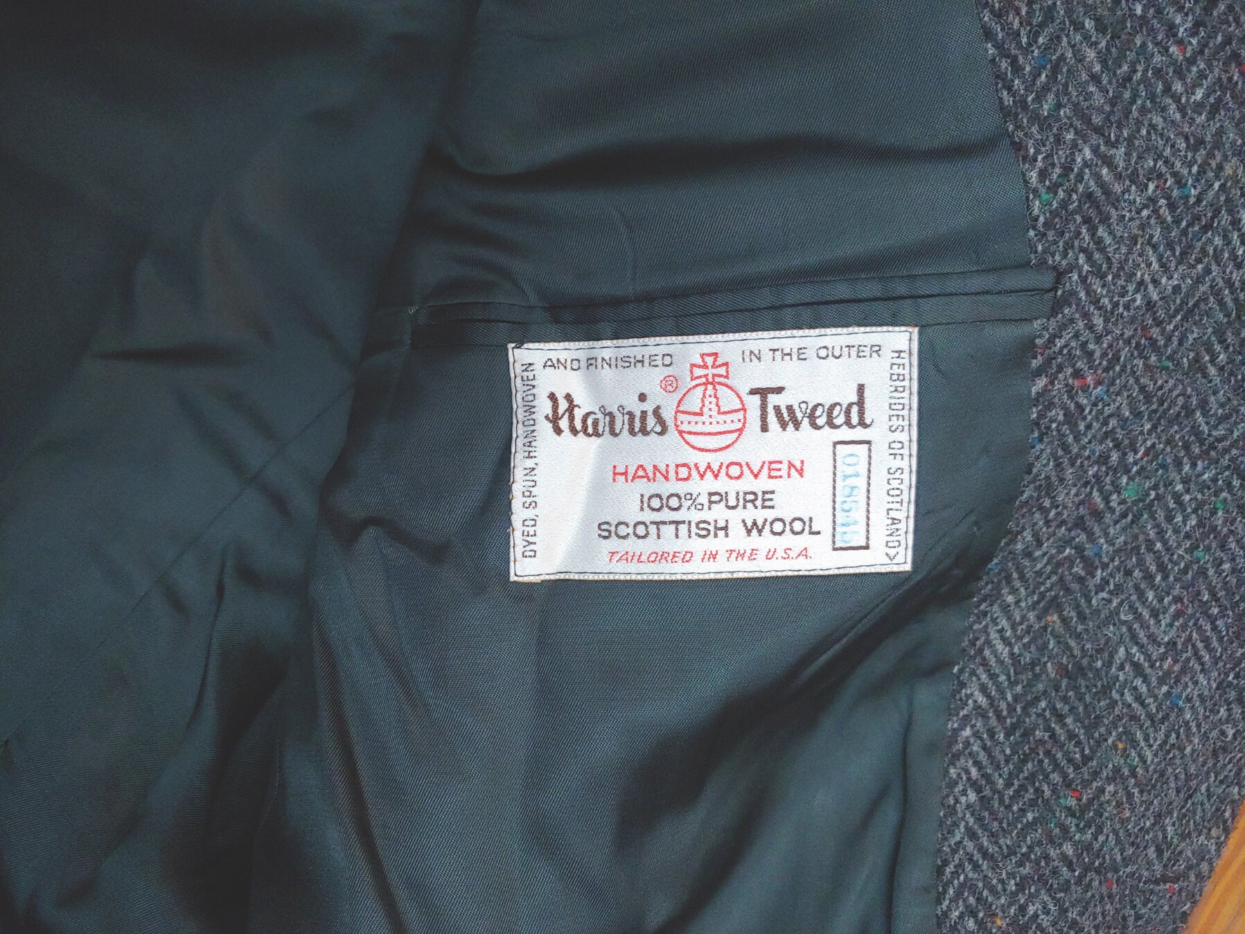 Donegal Knit Harris Tweed Jacket in Black and Grey Herringbone - Etsy