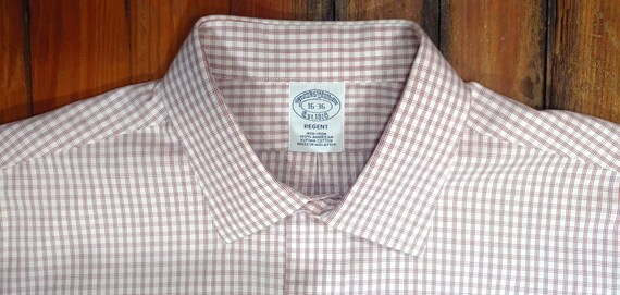 Red and Blue Grid Check Brooks Brothers Oxford Sh… - image 3