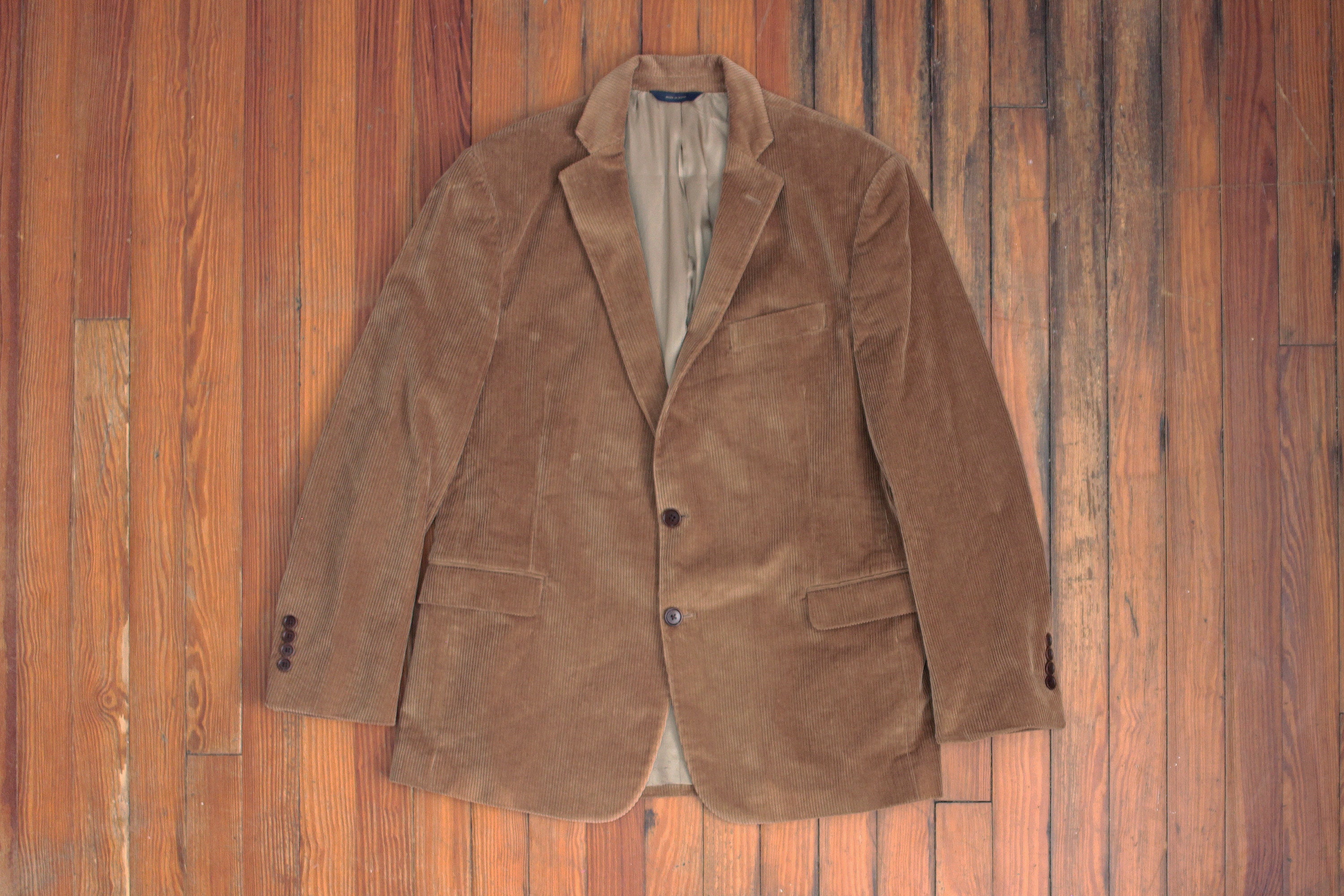 Brown Brooks Brothers Corduroy Sport Jacket - Cord Blazer Tweed Coat Wool  Heritage Menswear Preppy Trad Ivy League - Men's Size 44R Large