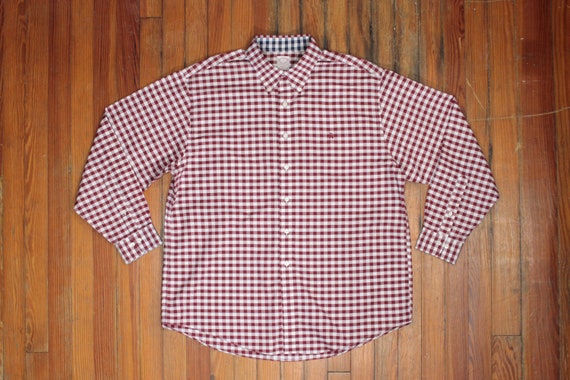 Red and White Gingham Brooks Brothers Oxford Shir… - image 1