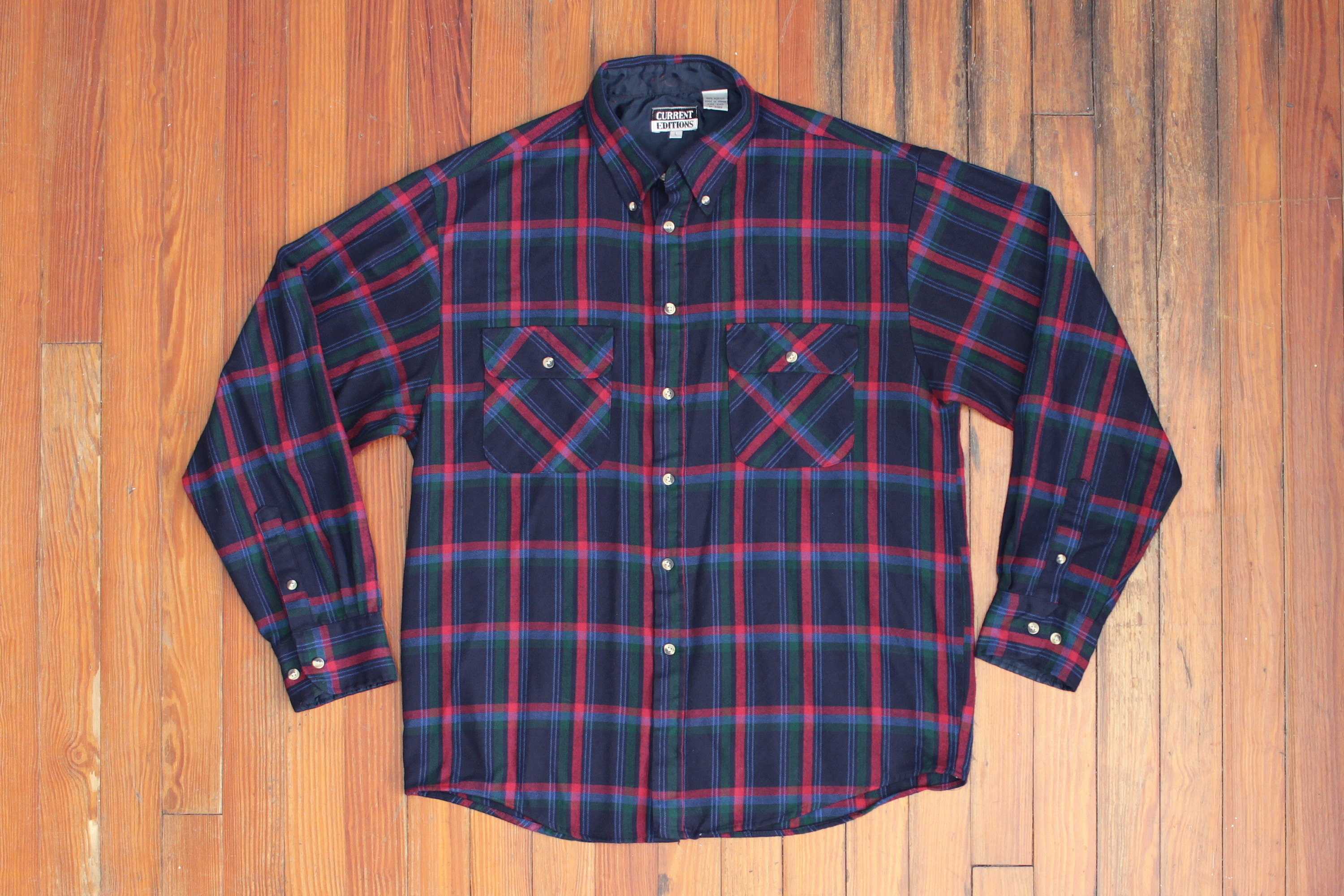 Stowe Red and Blue Tartan Flannel Shirts by Proper Cloth