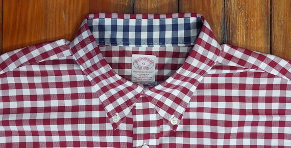 Red and White Gingham Brooks Brothers Oxford Shir… - image 3