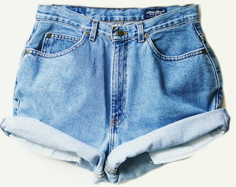 RSQ Vintage High Rise Destructed Girls Denim Shorts