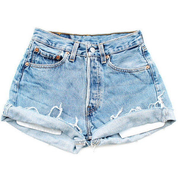 Vintage lichte short met hoge taille