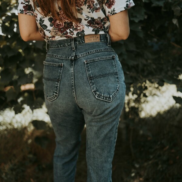 Vintage Denim Pants High Waisted