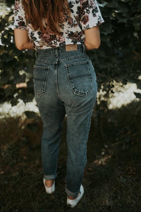 Vintage Denim Pants High Waisted