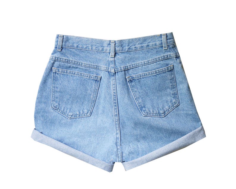 High Waisted Shorts Medium Wash image 8