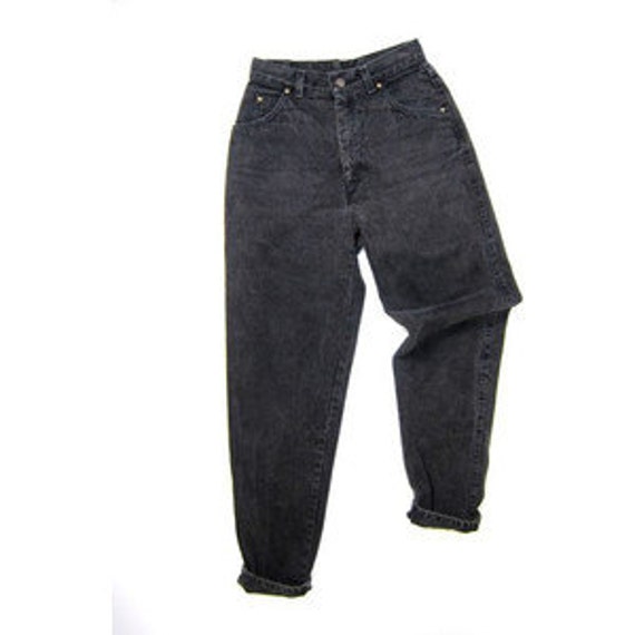SALE - Black High Waisted Denim Pants - image 1