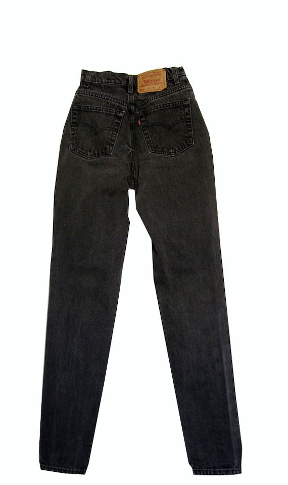 SALE - Black High Waisted Denim Pants - image 2