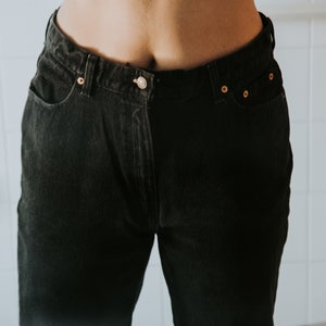 SALE Black High Waisted Denim Pants image 5