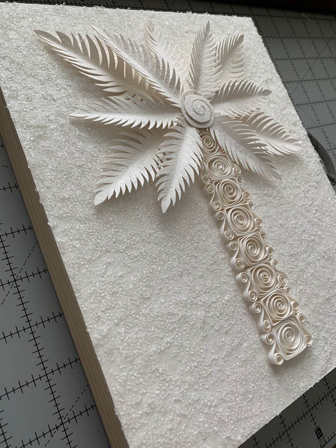 Palm Tree Art Quilling Paper Art Coastal Decor Beach Etsy