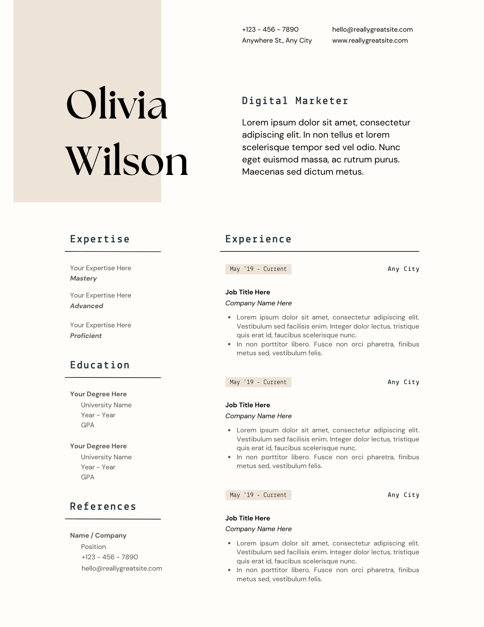 Professional amp Modern Resume Template - Il Fullxfull.5653784839 Bubr 