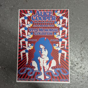 Alice Cooper concert poster