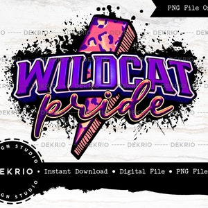 Wildcats Game Day PNG, Wildcat Pride PNG, Wildcat Spirit Sublimation Design, High Resolution (300dpi), Instant Download, PNG Digital File