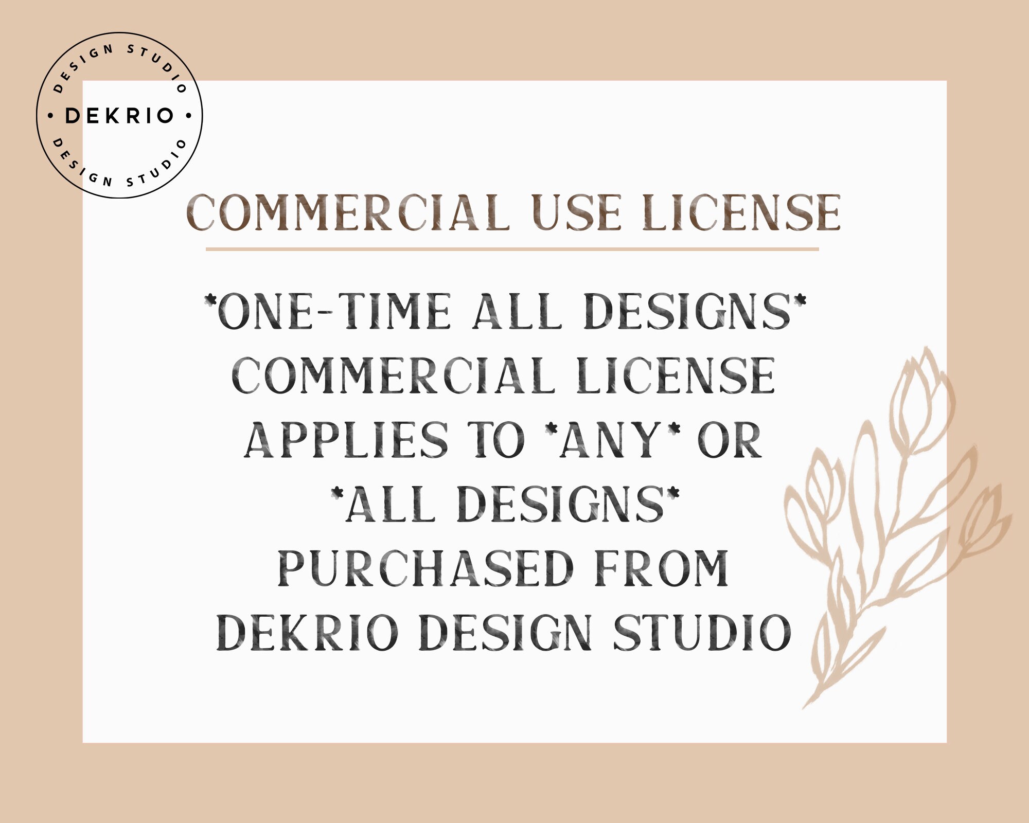 Commercial License to Sell End-products From Digital Designs - Etsy