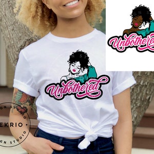 Unbothered Svg Black Queen Layered File, SVG PNG and DXF Cut Files