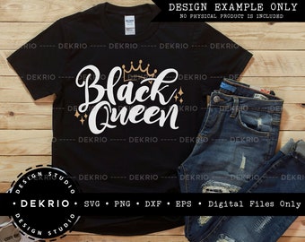 Black Queen Svg, African American Crown Svg PNG DXF EPS Cut Files