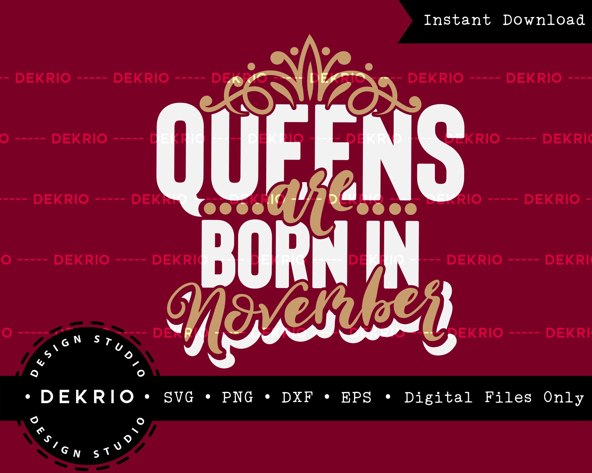 Queens are Born in November Svg Birthday Svg PNG DXF EPS | Etsy