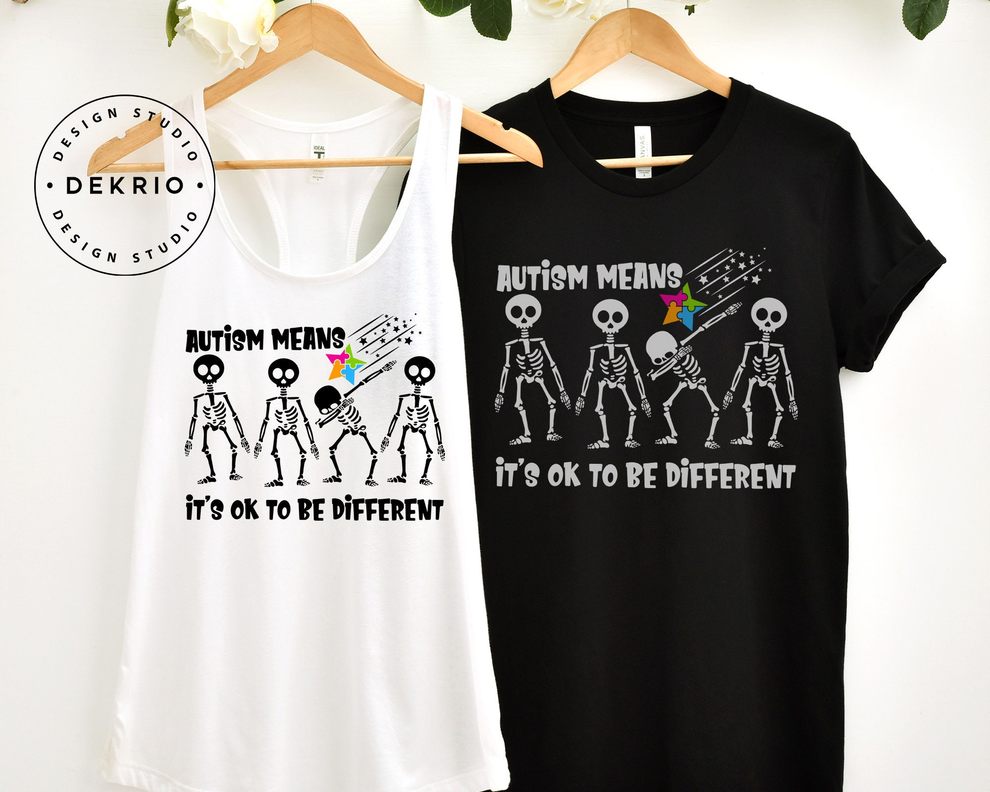 AUTISM Skeleton Puzzle Svg File, Ok To Be Different Svg, Png Dxf Eps Pdf Files