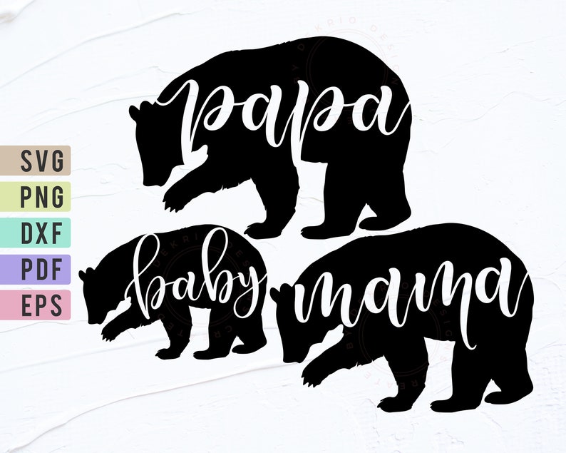 Download Bear Family Svg Papa Bear Svg Baby Bear Svg Mama Bear Svg ...