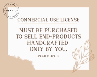 Commercial License To Sell End-Products from Digital Designs by Dekrio Design Studio