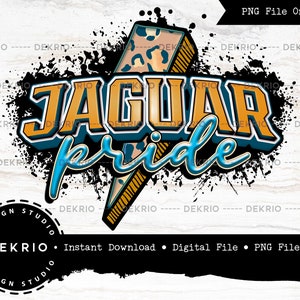 Jaguars Game Day PNG, Jaguar Pride, Football PNG for Sublimation, Lightning Bolt, High Resolution (300dpi), Instant Download Digital File