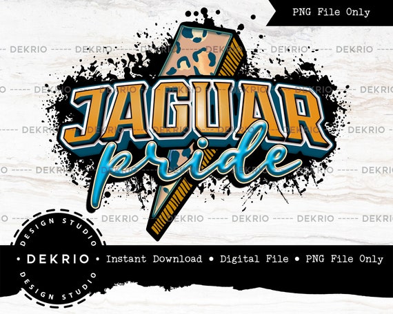 Jaguars Game Day PNG, Jaguar Pride, Football PNG for Sublimation, Lightning Bolt, High Resolution (300dpi), Instant Download Digital File