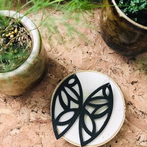 Leather Unique Leaves cut dark brown | Genuine Leather Earrings | Gift For Her