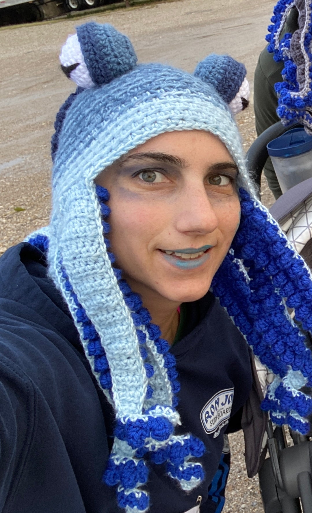 Octopus Hat, Costume Hat, Adult Hat, Kraken Hat, Blue Hat, Tentacles