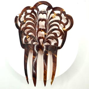 Antique Tortoise Shell Hair Comb - Etsy