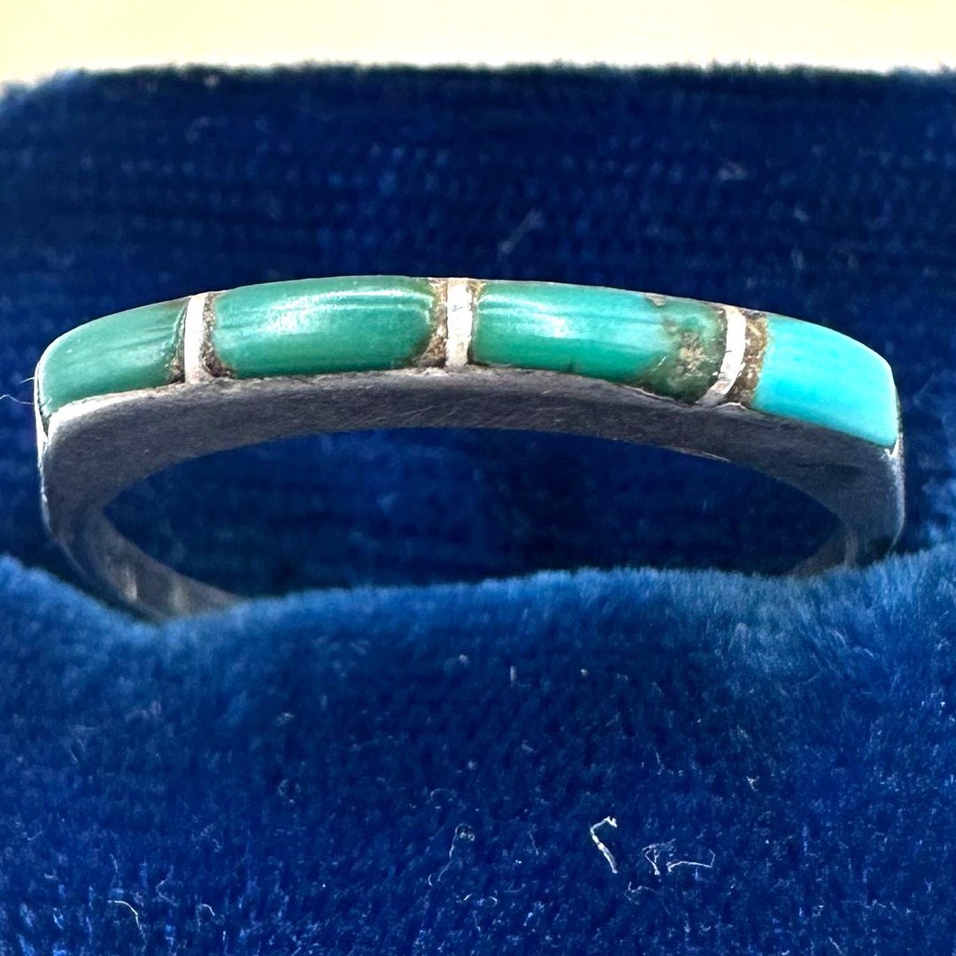 Vintage Navajo Native American 925 Sterling Silver Genuine Turquoise ...