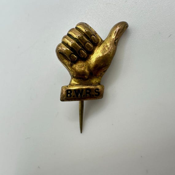 Vintage 1940s British War Relief Society gold tone th… - Gem