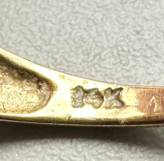 Solid 14kt yellow gold rectangular cut 6.5CT citr… - image 8