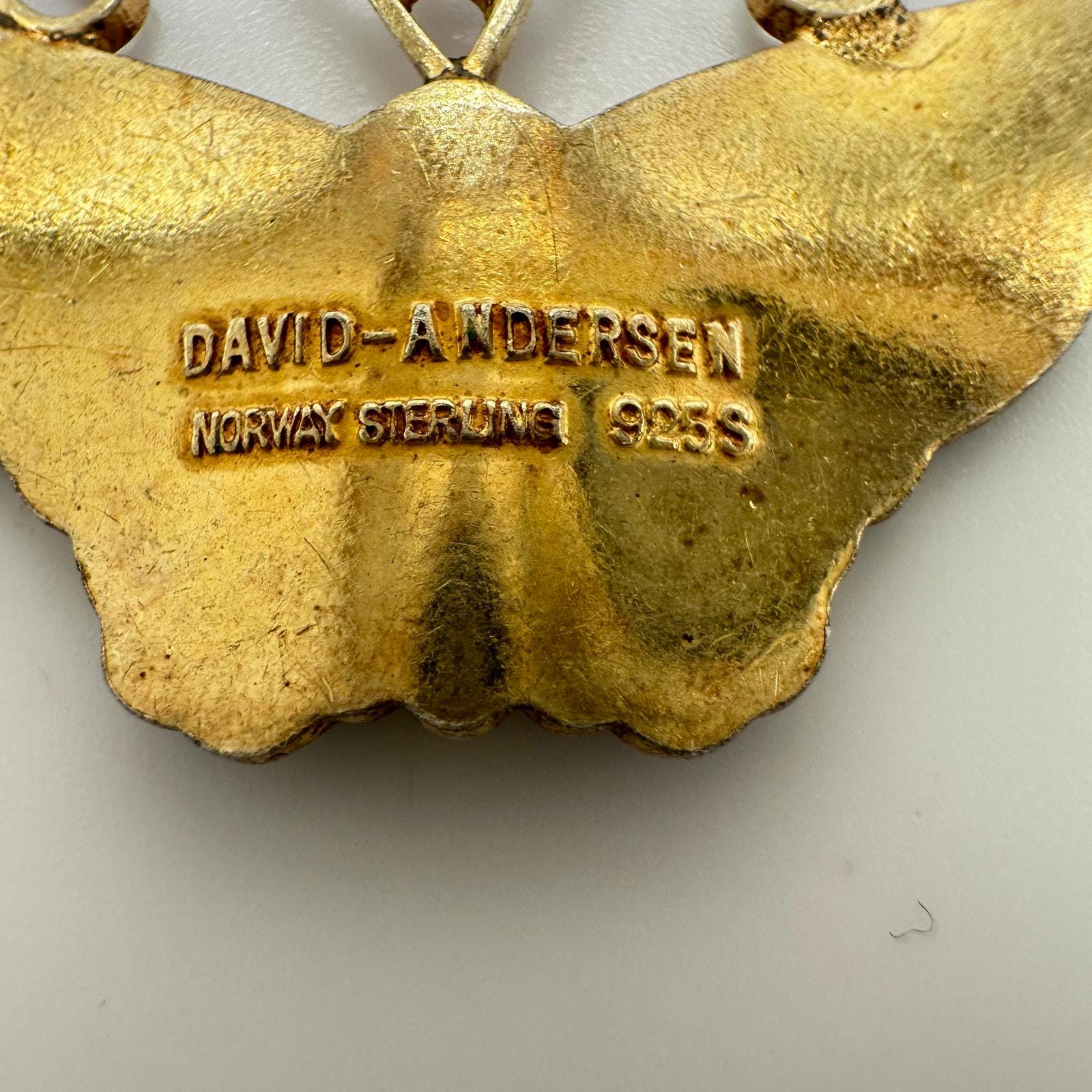 David Andersen Norwegian Sterling Silver Gold Vermeil Enamel